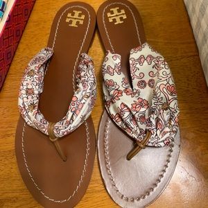 Tory Burch Carson Printed Satin Sandal